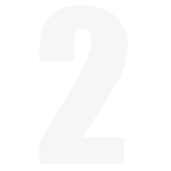 bike it Bike it 8 inch race numbers white - #2